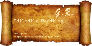 Gömör Renáta névjegykártya